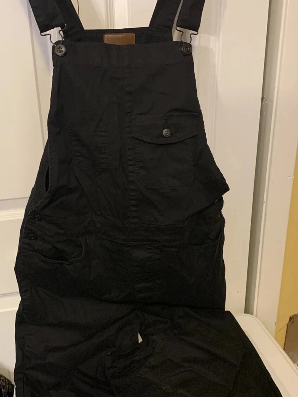 Asos Womens Black Denim Overalls Size Xxl W30”  L35” Jeans Casual